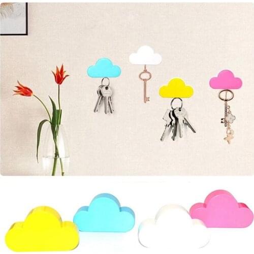 1pcs Magnetic Hooks Home Storage Holder Hooks Creative Cloud Shape Magnets Keys Securely Magnetic Hooks Wall-Mounted Key Holder