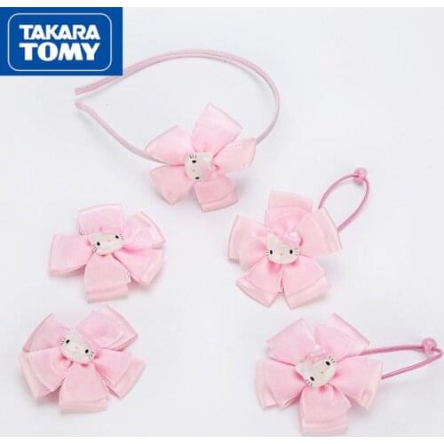 TAKARA TOMY Cute Cartoon Hello Kitty Candy Color Hairpin Simple Childrens Hair Accessories Head Rope Hair Tie
