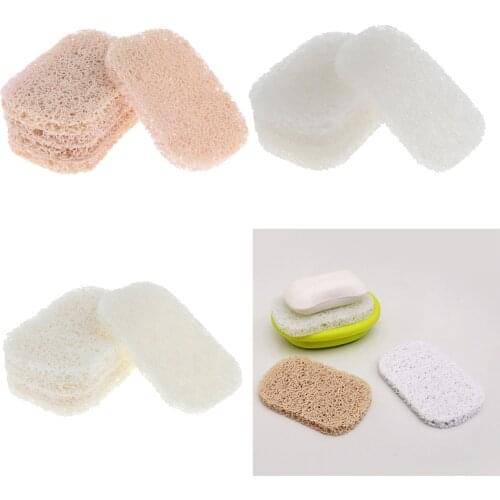 Pack of 5pcs Bathroom Shower Soap Bar Saver Lift Holder Dish Sponge Rack Tray Organizer White Yellow Pink