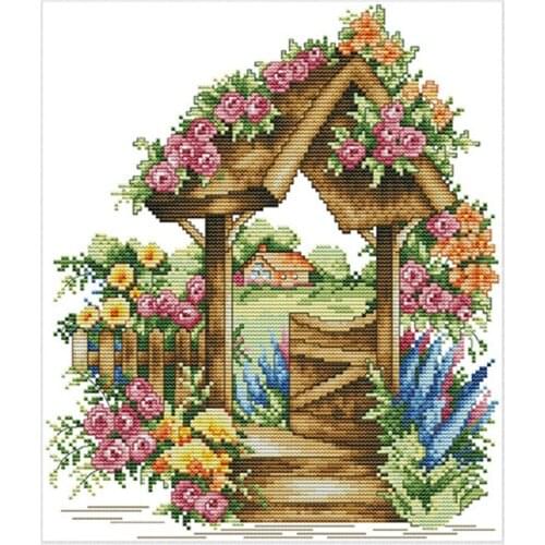 Cross Stitch Kits Stamped Full Range Of Embroidery Starter Kits For Beginners DIY 14CT - Gate Of Wonderland