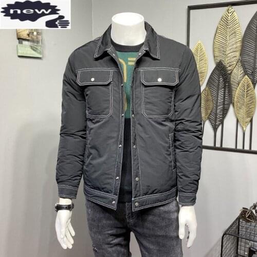 Winter New Mens High Quality Thick Warm Parka Pockets Casual Slim Fit Windbreaker Cargo Jacket Male Outerwear Overcoat Parkas