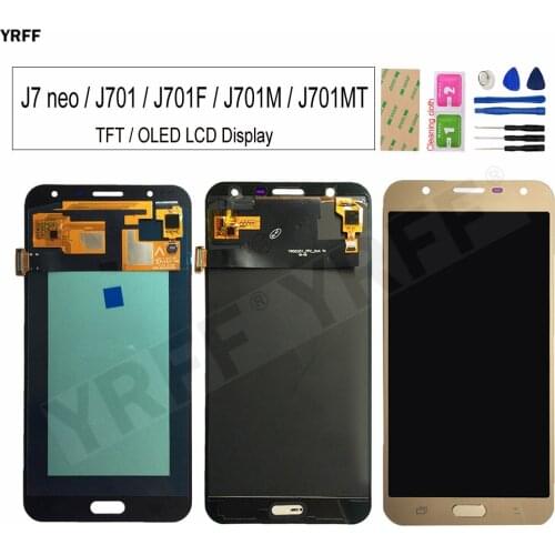 New OLED J701 LCD For Samsung Galaxy J7 neo J701 J701F J701M J701MT lcd Display Touch Screen Digitizer Assembly Repair Parts