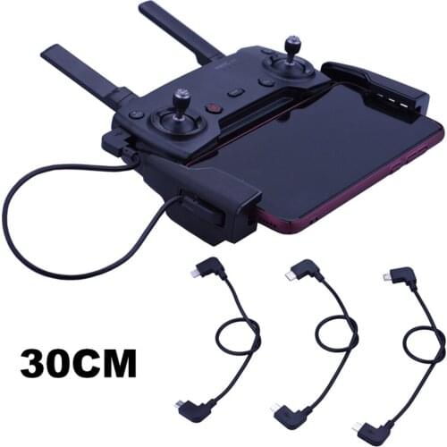 For DJI Mavic Pro Air Spark Mavic 2 Zoom Drone IOS type-C Micro-USB Adapter Wire Connector for Tablet Phone 30CM OTG Data Cable