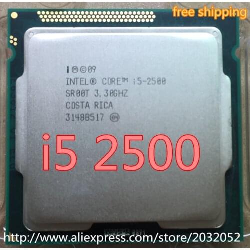 Lntel i5 2500 CPU SR00T 3.30GHz quad-core LGA1155 6MB cache 95W I5 2500 Processor working 100