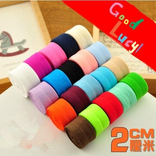 New DIY 5 Yards 3/4 "20MM Multirole foldover elastic Spandex Satin Band craft