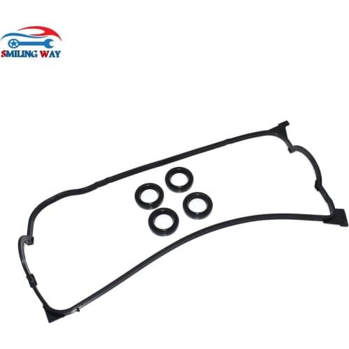 SMILING WAY# Engine Valve Cover Gasket & Spark Plug Seals For Honda Civic 1992-2000 1.6L D16B5 D16Y5 D16Y7 D16Y8 D16Z6 ACURA EL