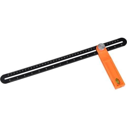 T-Bevel Square Angle Protractor Level Work Tool Steel Multi-angle Inch Multipurpose Carpenter Measuring