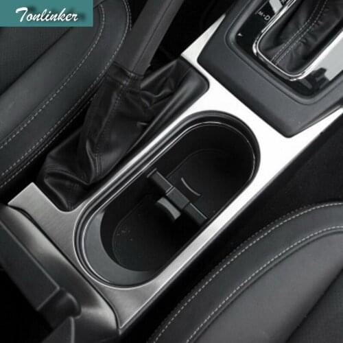 Tonlinker 1 Pcs Car Styling stainless steel Hand brake water glass Cover Case stickers for SUBARU Forester 2013-16 Accessories