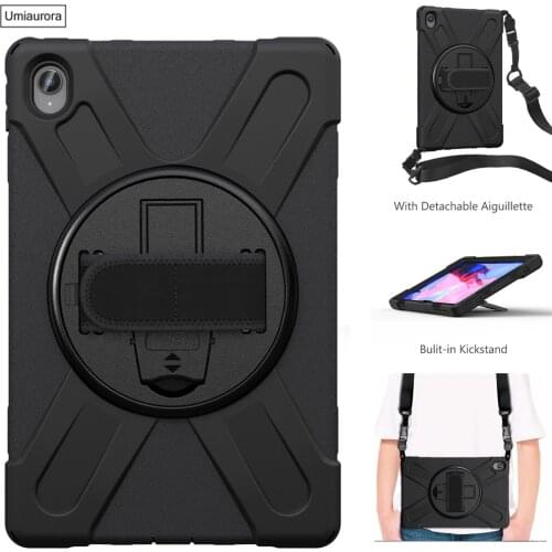 360 Degree Rotatable with Kickstand Cover for Lenovo Tab P11 TB-J706F P11 11" TB-J606F Tablet Case Hand Strap & Shoulder Strap