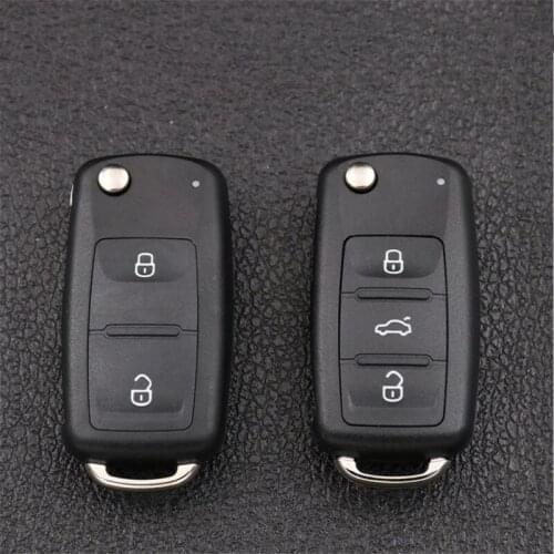 XIEAILI 10Pcs/lot Replacement Case Flip Folding Remote Key Shell For Vw Tiguan/Golf/Sagitar/Polo/MK6/Lavida (202AD) K460