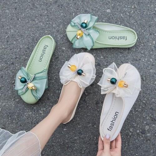 2021 Womens Flip Flops Summer Footwear Slippers Flat Flower Woman Slides Female Mesh Womens Casual Shoes Ladies AC597