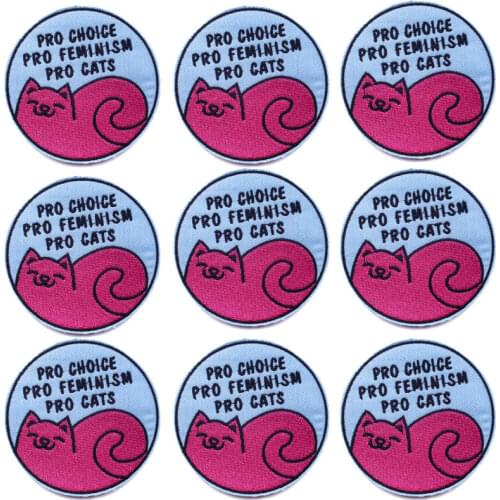 10Pcs/Set Cartoon Patches For Clothing Cat Embroidered Patch Iron On Patches On Clothes Stripes For Jacket Appliques Stickers