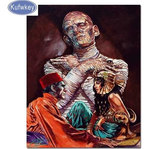 5d diy Diamond embroidery Egypt Couple diamond painting full square stone Home Decoration Full drilling Skull Christmas gift