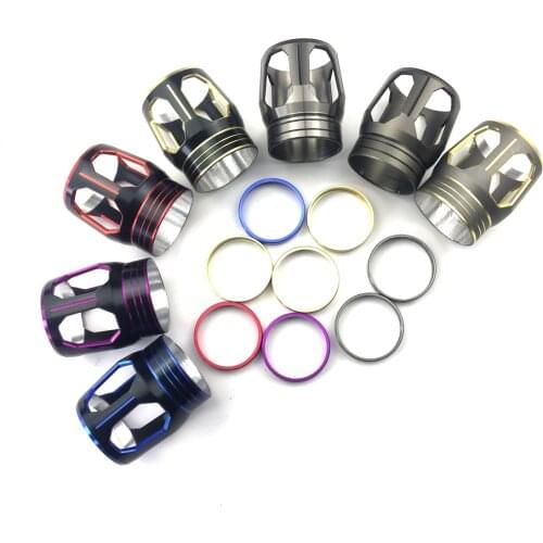 NooNRoo Aluminum Part 3K carbon Trim ring reel seat Winding Check Decorative ring DIY Fishing Rod part Repair components