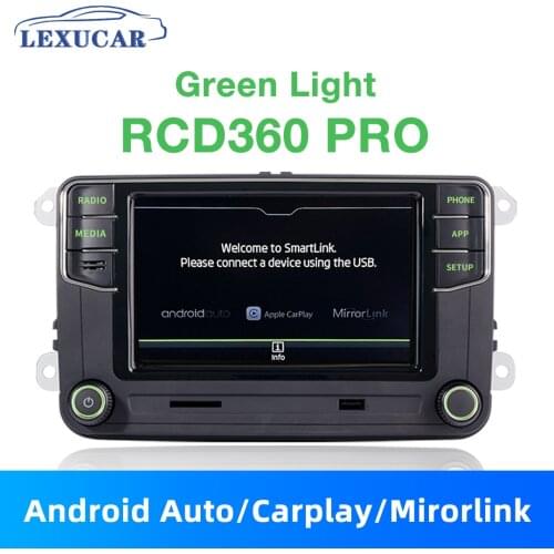 Lexucar Android Auto RCD360 Pro Car Radio Green Light Green Menu Carplay Multimedia Player MirrorLink For Skoda For VW 187B