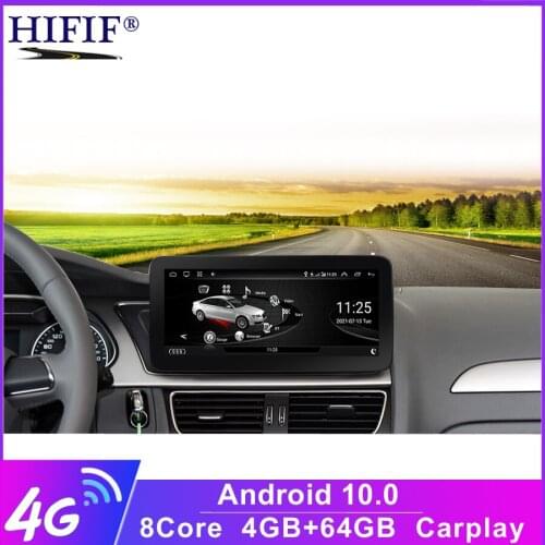 Android 10 System Car Screen Player For Audi A4 B8 A5 2009-2017 GPS Navi Multimedia Stereo 4+64G RAM WIFI Google Carplay