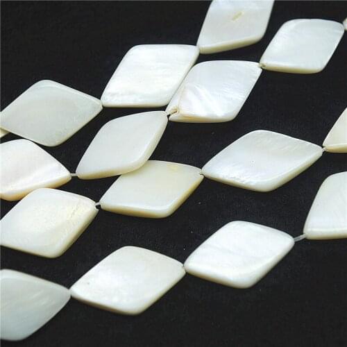 16PCS Nature White Mother Of Pearl String Shell Strings 13x22MM Loose Beads Accessories For Fashion Jewelry Necklace Making