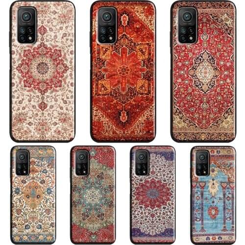 Persian Carpet Floral Pattern For POCO M3 Pro F3 X3 NFC Case For Xiaomi Mi Note 10 Lite A3 9T 10T Pro Mi 11 Lite Coque