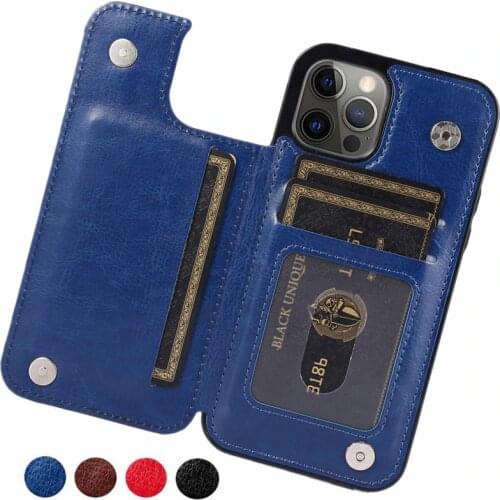 Iphone 12pro max case 12 Pro Max 11 Pro Max XS Multi Card Holder PU Flip Leather Phone Cases For iPhone X 6 6s 7 8 Plus Cover