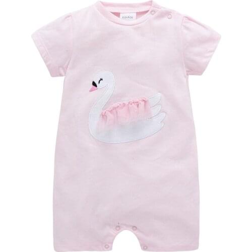 Kavkas 2020 Summer One Piece Cotton Short Sleeve Baby Girl Boy Romper Newborn Jumpsuit 0-12 months Girl Cartoon Clothing