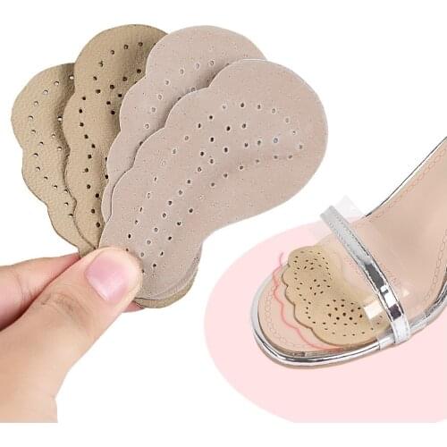 Leather Forefoot Pads For Shoes Women time! Breathable Anti - slip High - heel Insoles Wear - resistant Foot Care Shoe Insert as