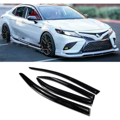 Car Door Window Visor Wind Rain Sun Smoke Guard Deflector Vent Shade Raincoat Rain Eyebrow For Toyota Camry 2018 2019 2020 2021