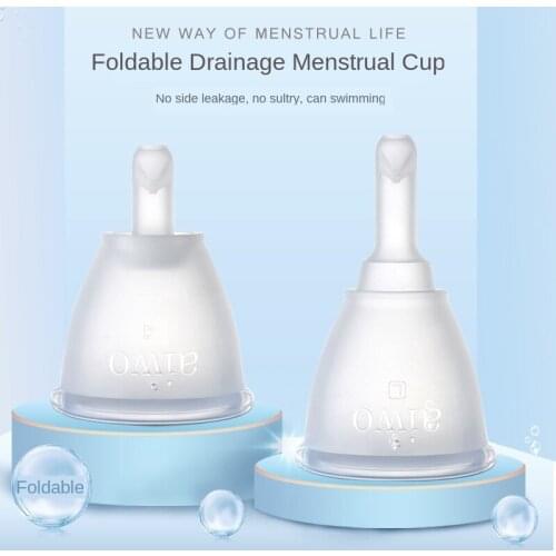 Medical Silicone Menstrual Cup Valve Period Cup Anti-Side Leakage Alternative Tampon Sanitary Pads Feminine Hygiene Products Hot