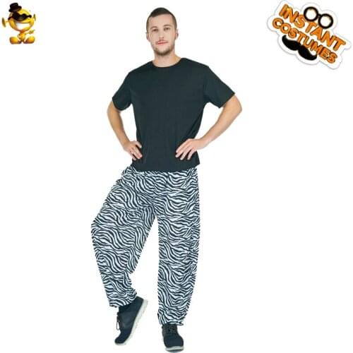 Carnival Party Mens Zabra Pants Costume Role Play Christmas Party Stripe Pants for Party Costume