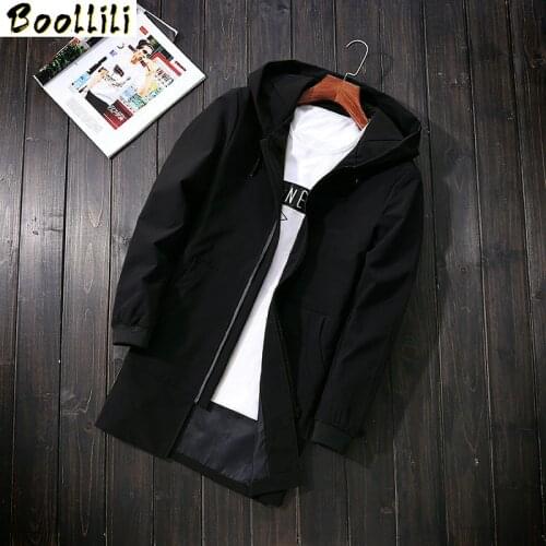 Boollili Boollili Green Mens Jackets And Coats Casual Mens Windbreaker Hooded Men Jacket Plus Size 4XL Outwear Coat Men Clothes