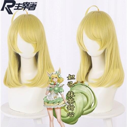 Mixed Yellow Pink Bob Head Cos Wig Cosplay Halloween Wig High Temperature Headwear Cosplay Accessories