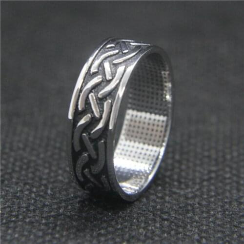Drop Ship 7-12 Cool Band Thor Hammer Ring 316L Stainless Steel Fashion Band Punk Gpthic Ring