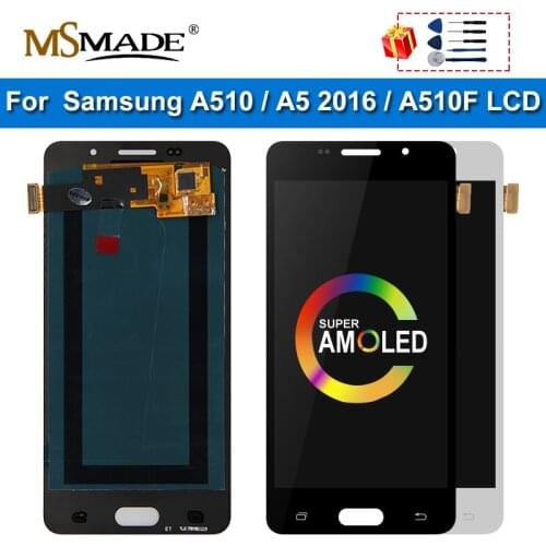 Super AMOLED For Samsung Galaxy A5 2016 A510F A510M A510FD A5100 A510Y LCD Display With Touch Screen Digitizer Assembly For A510