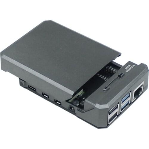 For Argon Neo Raspberry Pi 4B Heatsink Case Slim Aluminum Enclosure Supports Cooling Fan and Magnetic Top