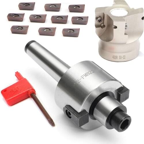 MT2 M10&50mm Face End Mill Cutter+10 pcs APMT1604 Carbide Insert Wrench CNC Dropshipping