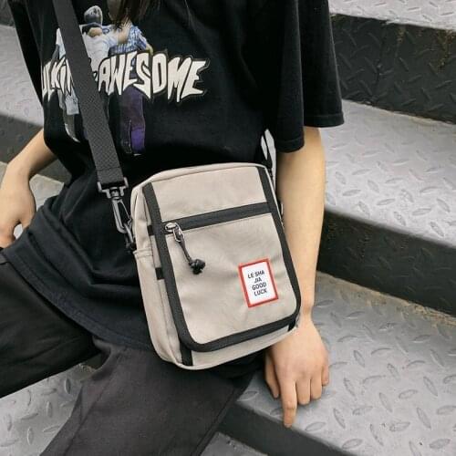 Unisex Trend Shoulder Bag 2021 Fashion Men Crossbody Pouch Nylon Mini Messenger Bag Black Short Travel Bags Phone Pouch