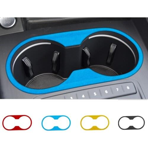 Suede warp For A4 2017-2020 Accessories Interior Trim Car Water Cup Holder Frame Sticker Car Styling