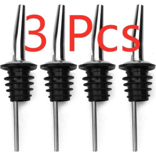 1/2/3Pcs Stainless Steel Leak-proof Wine Bottle Stopper Wine Spout Wine Pourer Oil Beer Wine Bottle Corks Kitchen Bar Tools