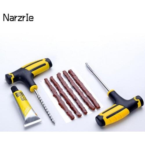 1 Set Car Tire Repair Tool Tire Repair Kit Studding Tool Set Auto Motorcycle Bike Tire Repair Puncture Plug Garage Accessories