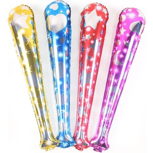 1pc 80*25 Star Heart Baseball Shaped Foil Balloon Game Fighting Stick Balloons For Birthday Party Wedding Decoration Supplies