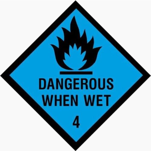 12x12cm Lnterest DANGEROUS WHEN WET Modeling Car Sticker Personality Motorcycle Auto Parts PVC Waterproof Sunscreen Decal Decor