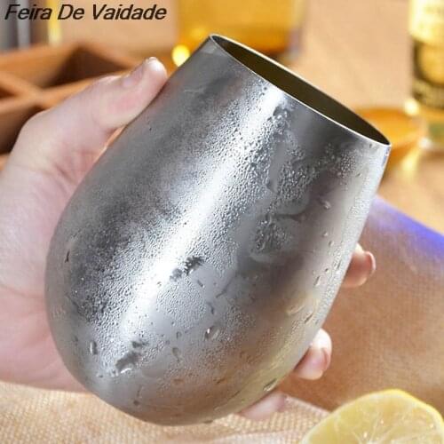 500ml Stainless Steel Beer Mugs Gold Wine Tumbler Cups For Cocktail Coffe Cup Metal Drinking Mug for Bar Drinkware Coffee Mug