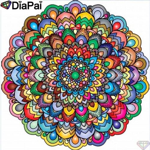DiaPai 100% Full Square/Round Drill 5D DIY Diamond Painting "Religious Mandala" Diamond Embroidery Cross Stitch 3D Decor A20265