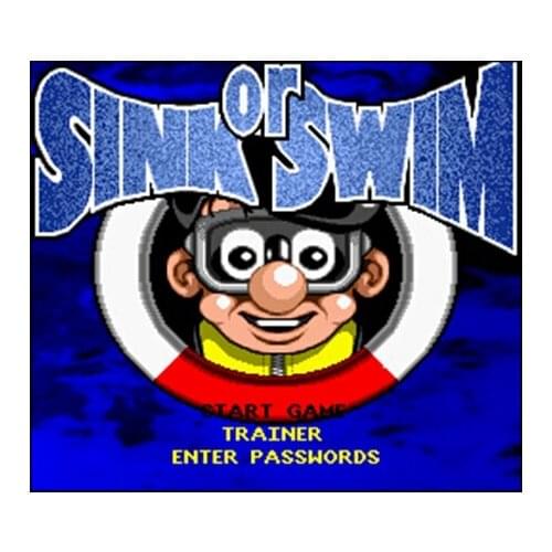 Sink or Swim USA Version 16 bit Big Gray Game Card For NTSC Game Player