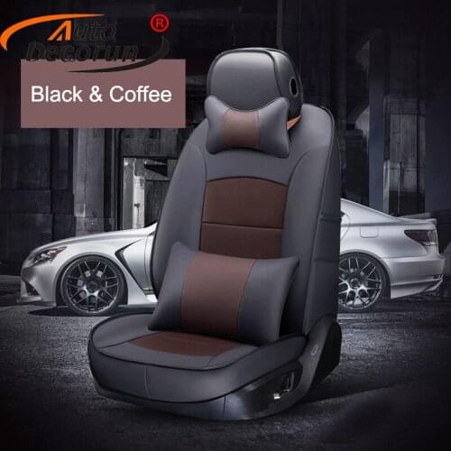 AutoDecorun Cowhide Leather Covers Seat Car for Ford Kuga Escape 2008 Automotives Seat Cover Accessories Cars Cushion Protectors