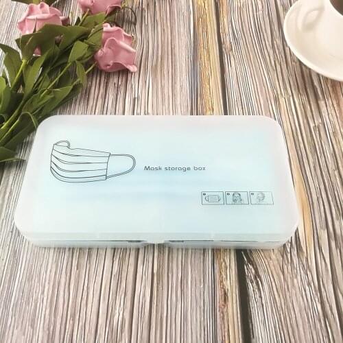 Portable Face Masks Storage Box Moisture-Proof Masks Storage Seal Box Stationery Transparant Case Dustproof For Home Office