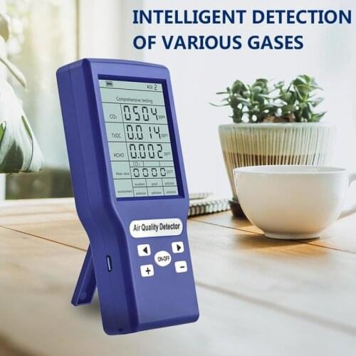 Digital CO2 PPM Sensor Meter TVOC HCHO PM2.5 Meter Carbon Dioxide Detector Gas Analyzer Air Quality Monitor Home Gas Detector