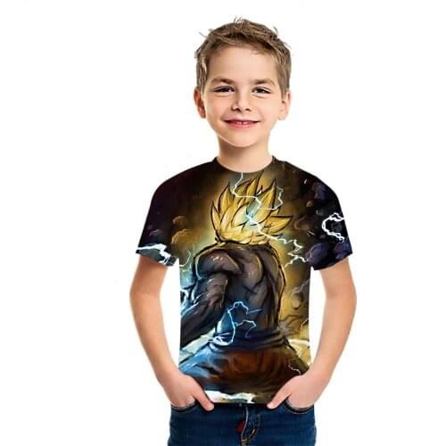 Dragoning Ball Boys And Girl 3D Printed T-Shirt Loose And Lazy Short Sleeve Personalized Harajuku Cre