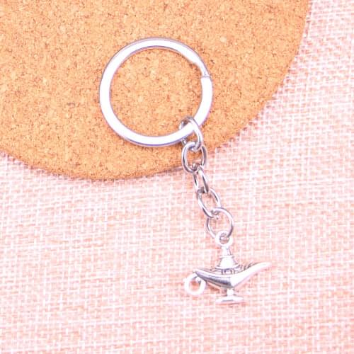Hot Sale aladdin magic lamp Keychain for Lovers Alloy Fashion Trinket Ring For Car Key Chain The New Year gift