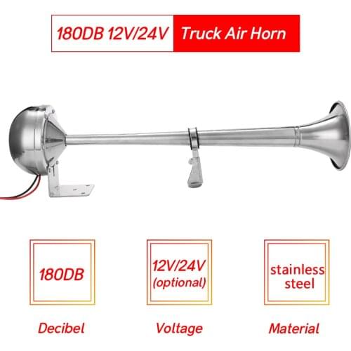 12V/24V 180dB Electric Car Horn Boat Trumpet Single Air Horn Marine Stainless Steel For Boat Yacht Car Truck For Bmw F10 F30 G90