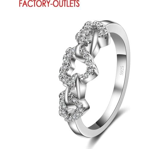 Exquisite Clear Crystal Ring Trendy Fashion Jewelry For Women Wedding Engagement Gift 925 Zircon Rings